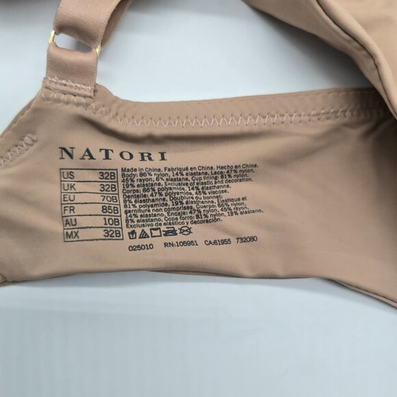 Natori Pure Luxe Underwire T-Shirt Bra 32B Buff Cashmere NWT - Picture 6 of 7